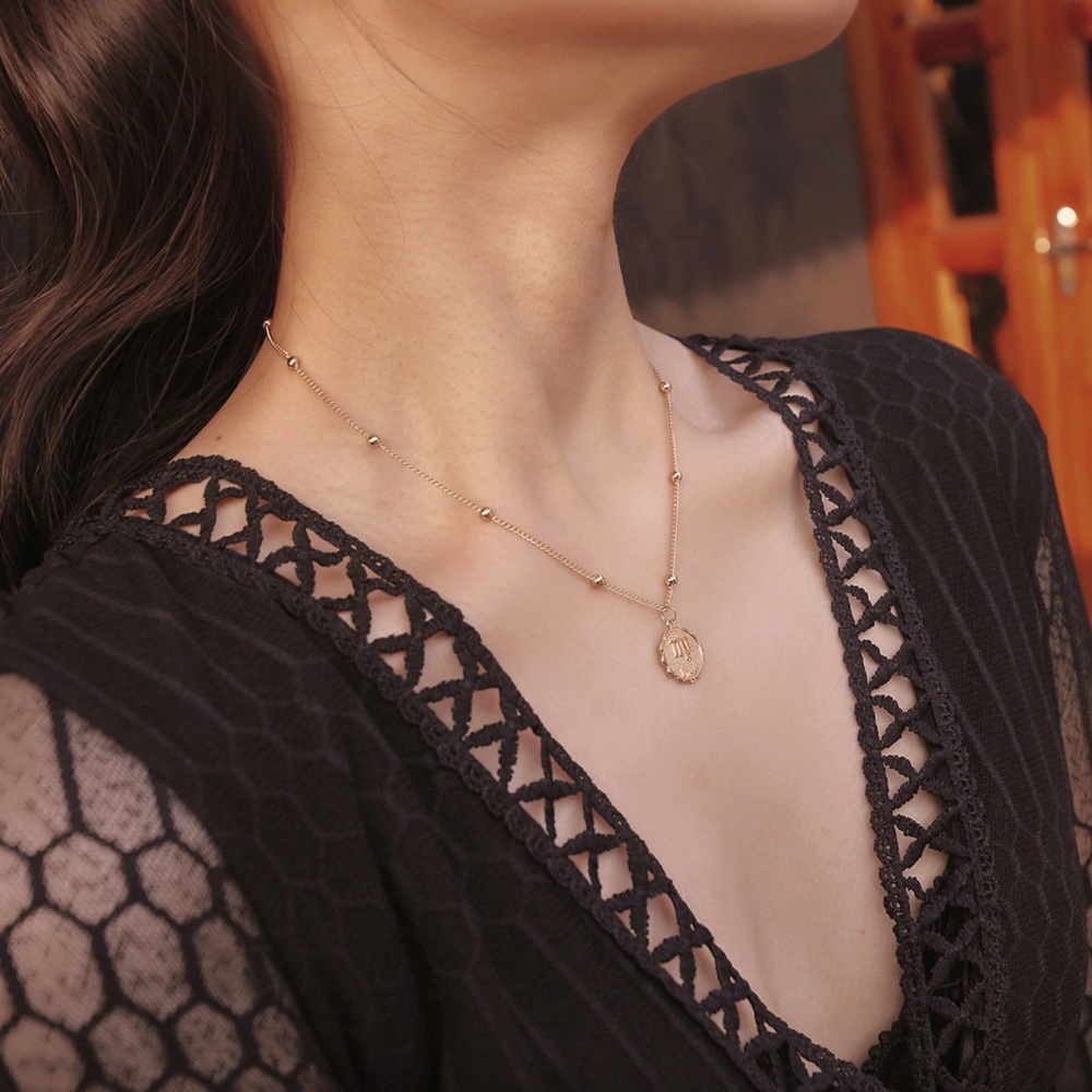 Zodiac Sign Astrology Dainty Gold Coin Necklace - Picture 4 of 6